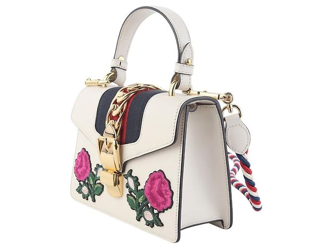 Gucci Mini borsa a tracolla con ricami floreali - vista 2