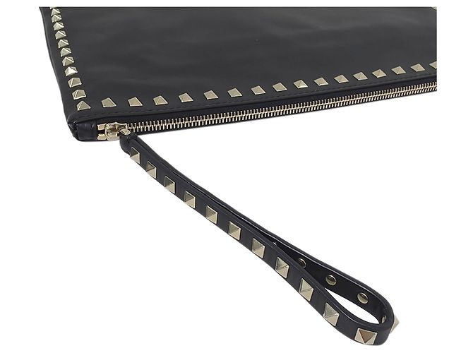 Valentino Pouch Rockstud in pelle nera - vista 10