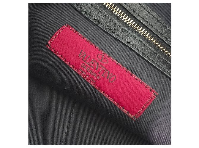 Valentino Pouch Rockstud in pelle nera - vista 12