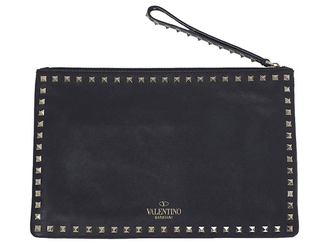 Valentino Pouch Rockstud in pelle nera - vista 2