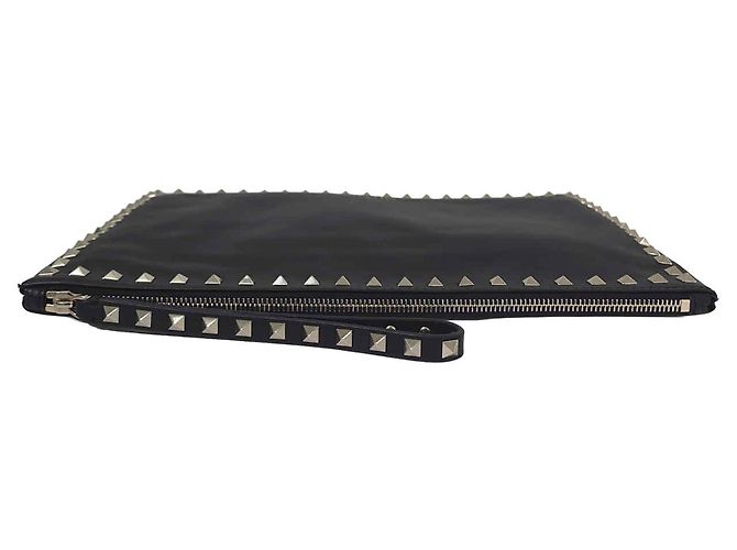 Valentino Pouch Rockstud in pelle nera - vista 5