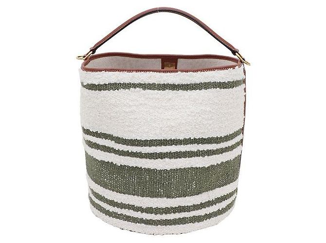 Céline Borsa Tote e borsa a tracolla Tin Bucket a righe jacquard - vista 3