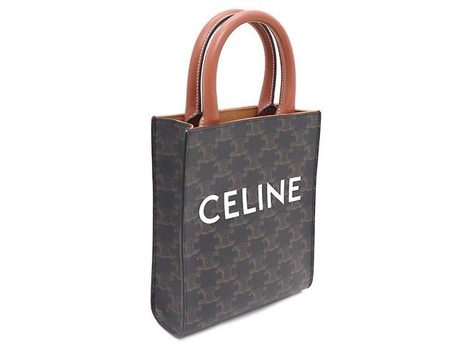 Céline Borsa Tote Mini Verticale e Borsa a Tracolla Triomphe Canvas - vista 2