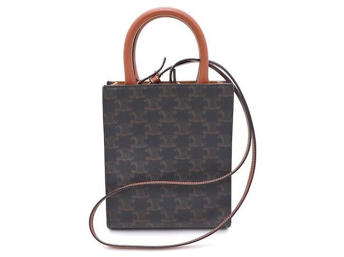 Céline Borsa Tote Mini Verticale e Borsa a Tracolla Triomphe Canvas - vista 3