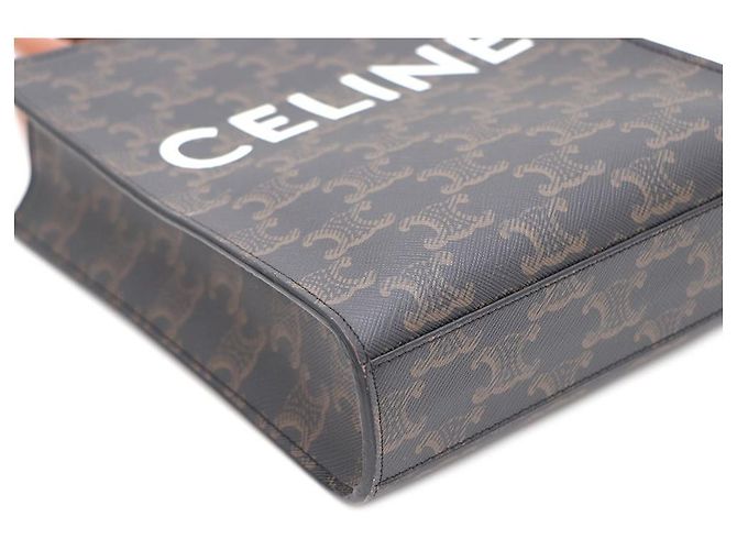 Céline Borsa Tote Mini Verticale e Borsa a Tracolla Triomphe Canvas - vista 5