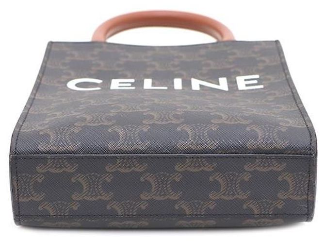 Céline Borsa Tote Mini Verticale e Borsa a Tracolla Triomphe Canvas - vista 6