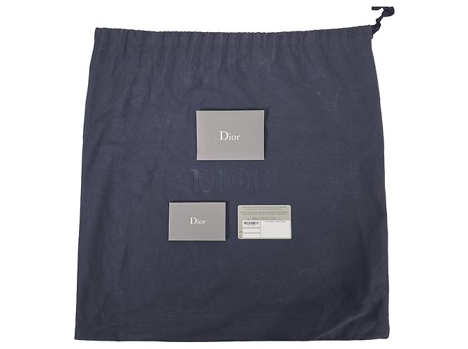 Dior Borsetta Elite Saddle Flap in pelle di vitello grana Borsa porta documenti Silver Black - vista 15