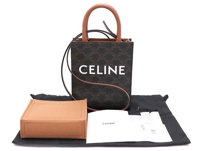 Céline Borsa Triomphe Cabas Vertical Mini, Borsa a Mano e Borsa a Tracolla Crossbody - vista 9