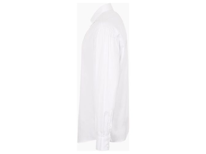 Brunello Cucinelli Camicia in twill bianco con bottoni - vista 4