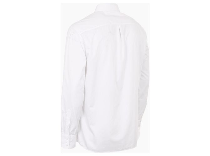 Brunello Cucinelli Camicia in twill bianco con bottoni - vista 5