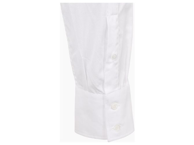 Brunello Cucinelli Camicia in twill bianco con bottoni - vista 8