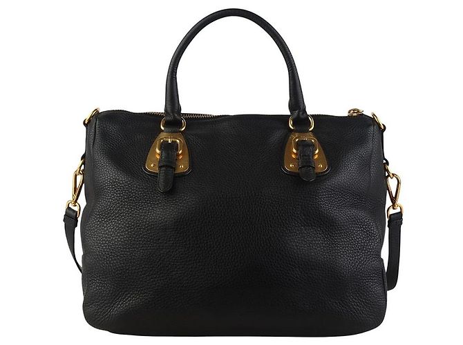 Prada Bolsa de ombro com ferragens douradas - vista 3