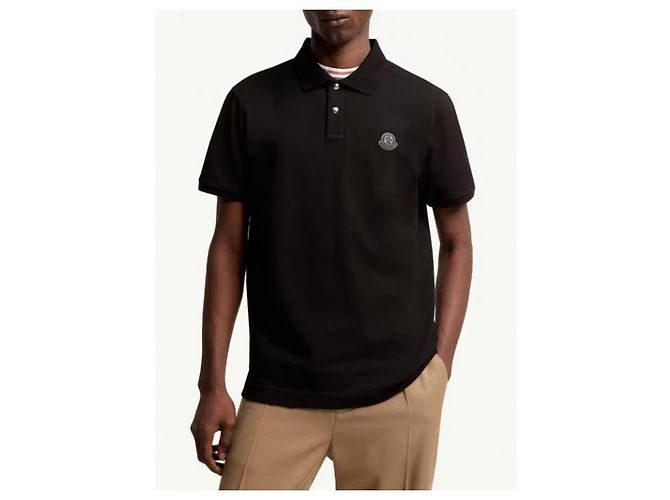 Moncler Piqué-Poloshirt aus Baumwolle mit Logo-Patch - Ansicht 5
