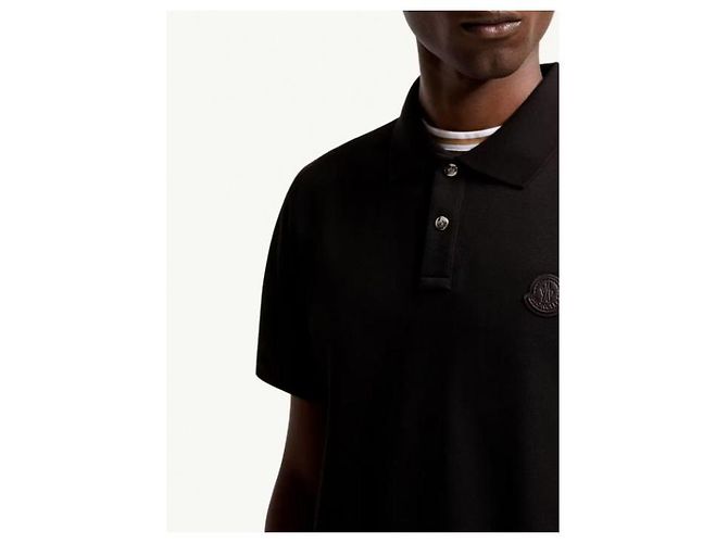 Moncler Piqué-Poloshirt aus Baumwolle mit Logo-Patch - Ansicht 7
