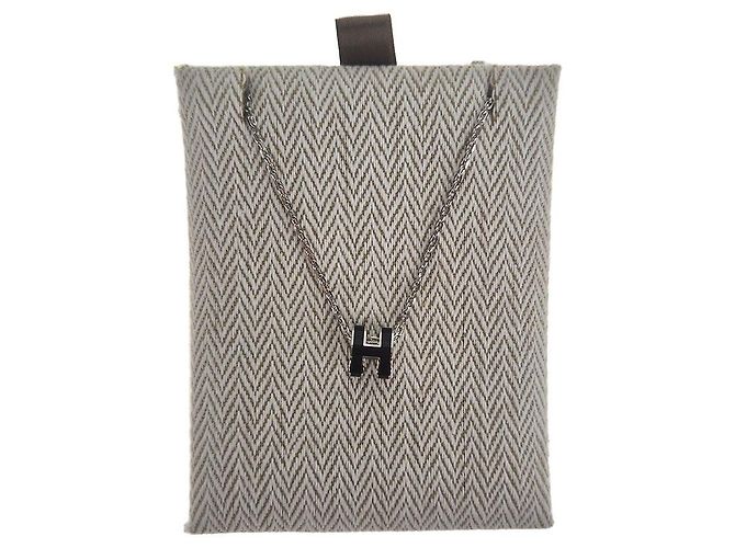 Hermès Collana con pendente Mini Pop Palladium Black - vista 15