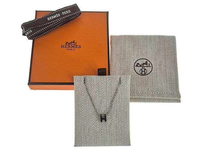 Hermès Collana con pendente Mini Pop Palladium Black - vista 16