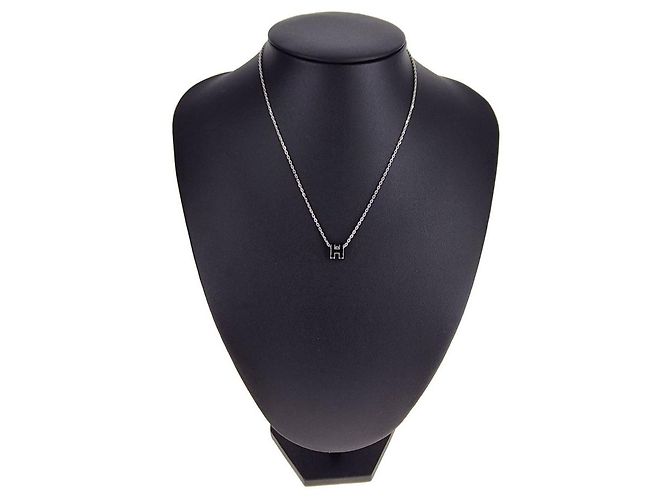 Hermès Collana con pendente Mini Pop Palladium Black - vista 2