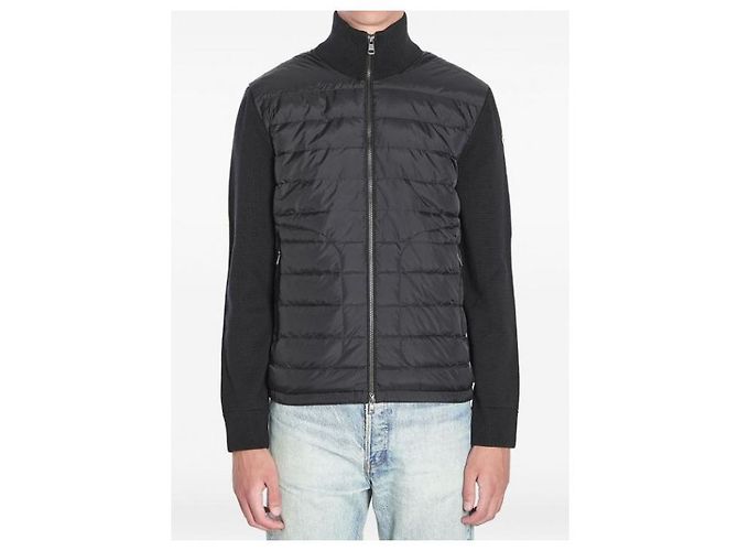 Moncler Gesteppter Cardigan mit Reißverschluss Schwarz - Ansicht 4