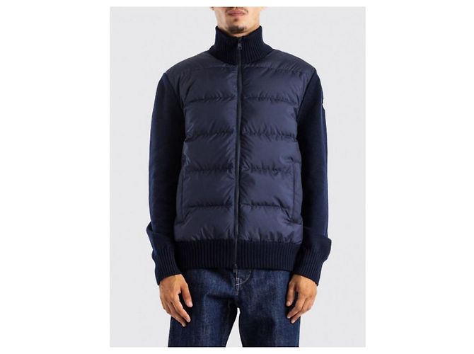 Moncler Cardigã de lã com fecho de correr acolchoado - vista 5