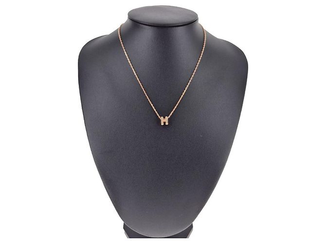 Hermès Collana con pendente Mini Pop Oro Rosa - vista 10