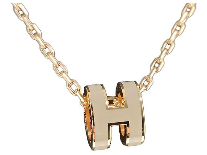 Hermès Collana con pendente Mini Pop Oro Rosa - vista 14