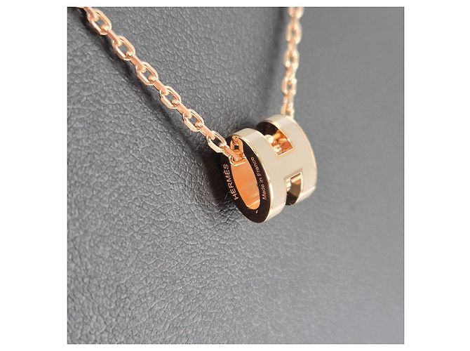 Hermès Collana con pendente Mini Pop Oro Rosa - vista 15