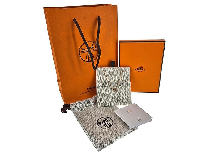 Hermès Collana con pendente Mini Pop Oro Rosa - vista 9