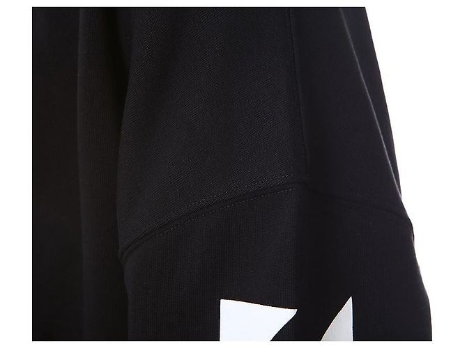 Off White Sweatshirt mit Neon-Velours-Buchstaben-Patch - Ansicht 21