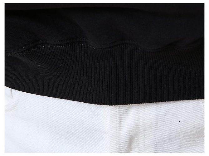 Off White Sweatshirt mit Neon-Velours-Buchstaben-Patch - Ansicht 23