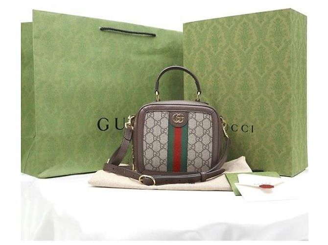Gucci Ophidia Mini Top Handle GG Supreme Canvas - vista 2