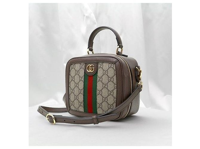 Gucci Ophidia Mini Top Handle GG Supreme Canvas - vista 3