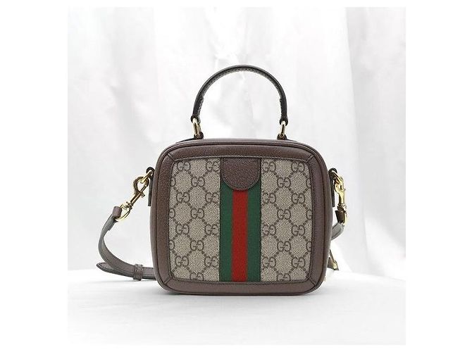 Gucci Ophidia Mini Top Handle GG Supreme Canvas - vista 4