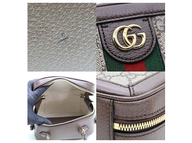 Gucci Ophidia Mini Top Handle GG Supreme Canvas - vista 7