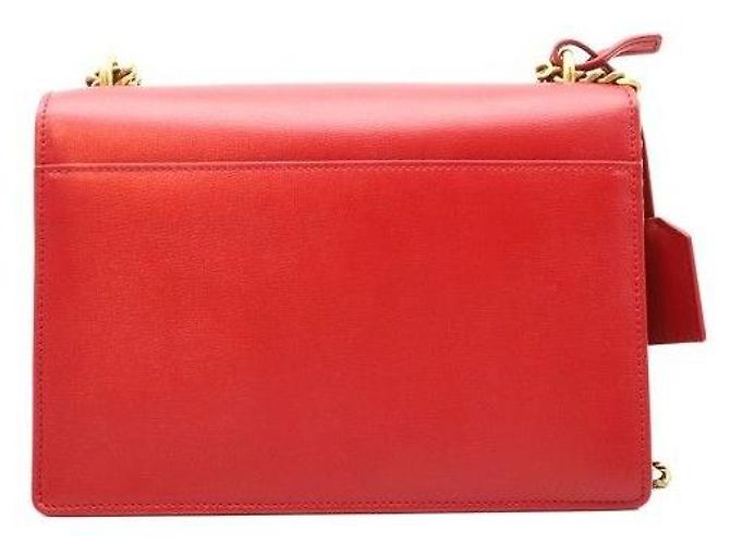 Autre Marque Borsa a tracolla Sunset Medium in vitello rosso con catena dorata - vista 4