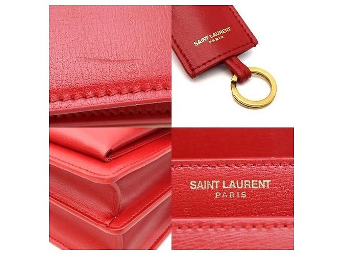 Autre Marque Borsa a tracolla Sunset Medium in vitello rosso con catena dorata - vista 6