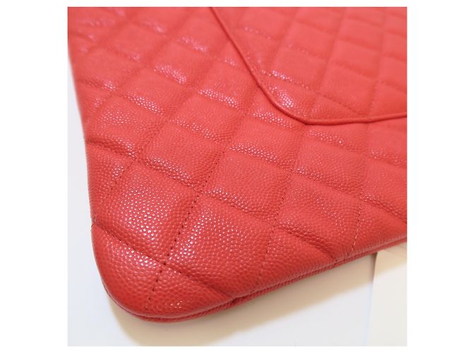 Chanel Serie Clutch Large Rossa Classic Caviar - vista 5
