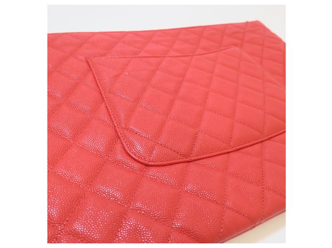 Chanel Serie Clutch Large Rossa Classic Caviar - vista 7
