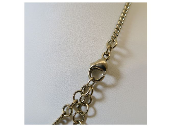 Chanel Collana di perle a cuore con logo CC - vista 3