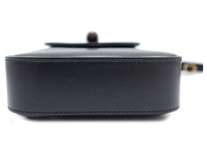 Bamboo Gucci Mini con manico in bambù in pelle nera - vista 5