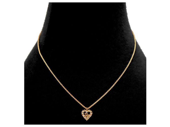 Dior Collana Oblique in Oro con Cuore in Zirconia - vista 5