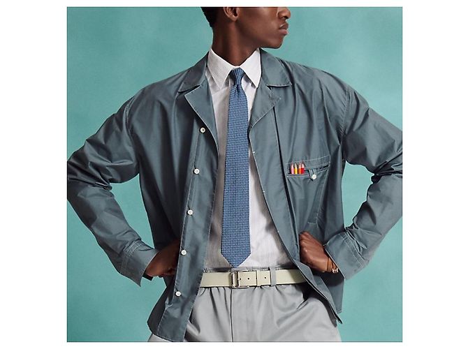 Cravatta Hermès Quinte in seta blu - vista 4