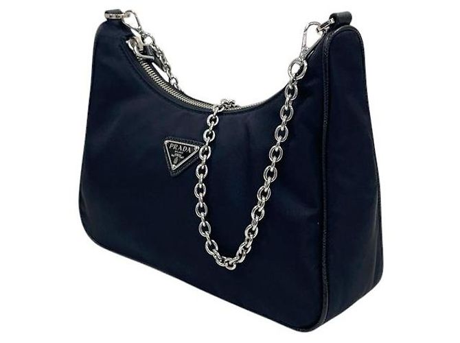 Prada Borsa a tracolla e spalla Multi Hobo in Rinylon - vista 3
