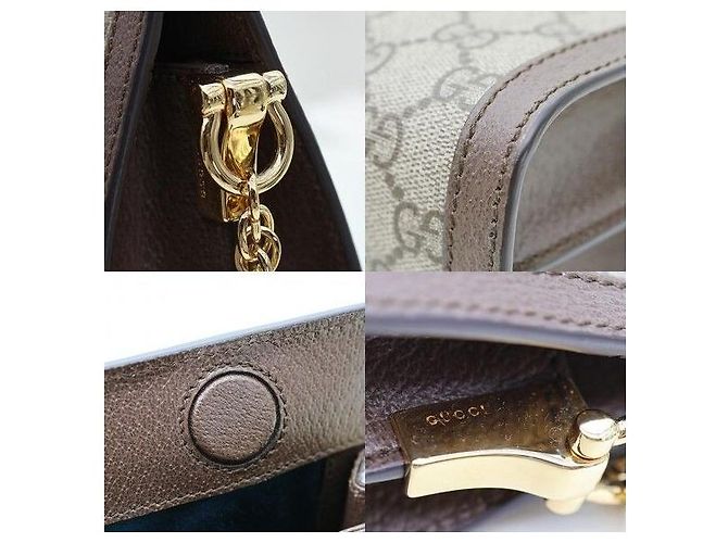 Gucci Supreme WEB GG Supreme Canvas Small Chain Shoulder Bag - vista 8