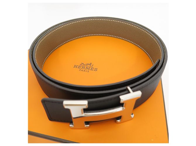 Hermès Wendbarer Ledergürtel Black Matte Gold - Ansicht 2