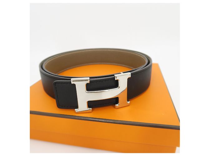 Hermès Wendbarer Ledergürtel Black Matte Gold - Ansicht 3