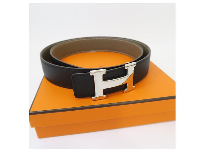 Hermès Wendbarer Ledergürtel Black Matte Gold - Ansicht 6