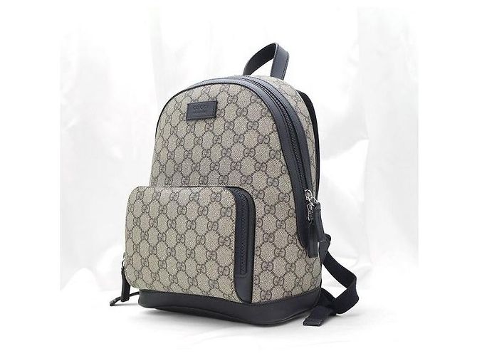 Gucci Supreme Canvas Black Trimming Eden Small Backpack - vista 2
