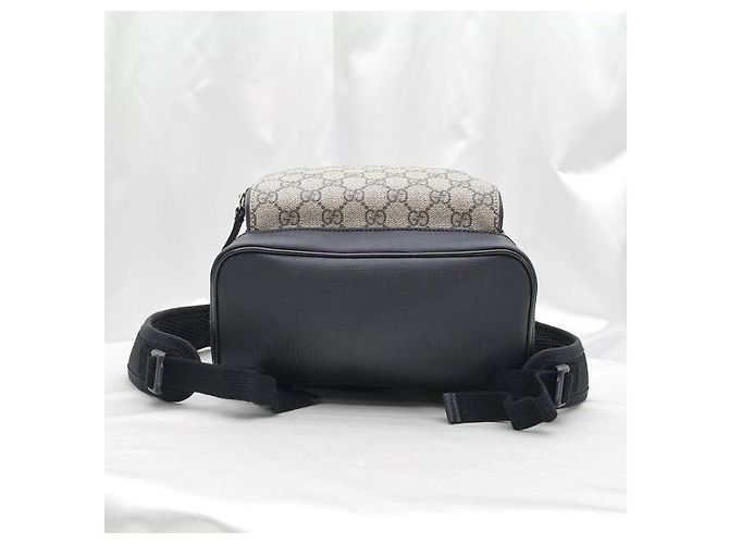 Gucci Supreme Canvas Black Trimming Eden Small Backpack - vista 5