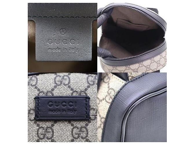Gucci Supreme Canvas Black Trimming Eden Small Backpack - vista 6