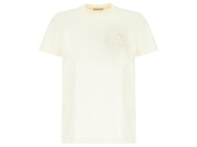 Moncler Baumwoll-T-Shirt mit besticktem Logo - Ansicht 4